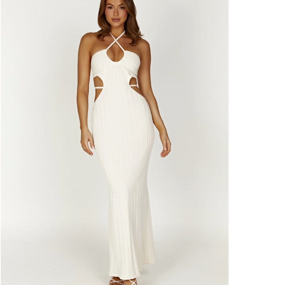 Meshki Minerva Dress in Ivory